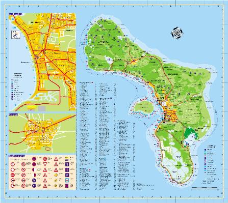Map of Bonaire Island located in Caribbean Netherlands, The Netherlands, European Union (EU)